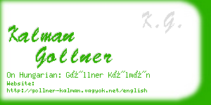 kalman gollner business card